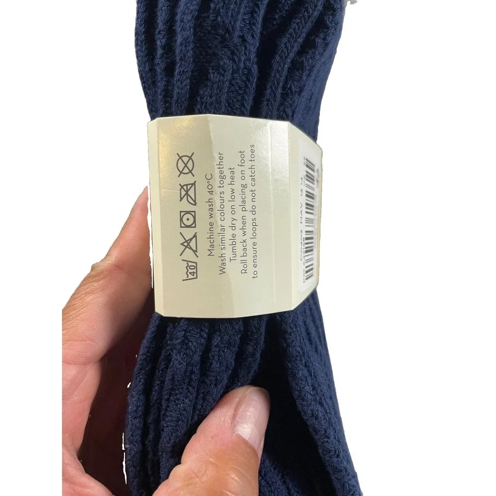 Mini Boden Girls Tights Navy Blue Knit Size 13-14